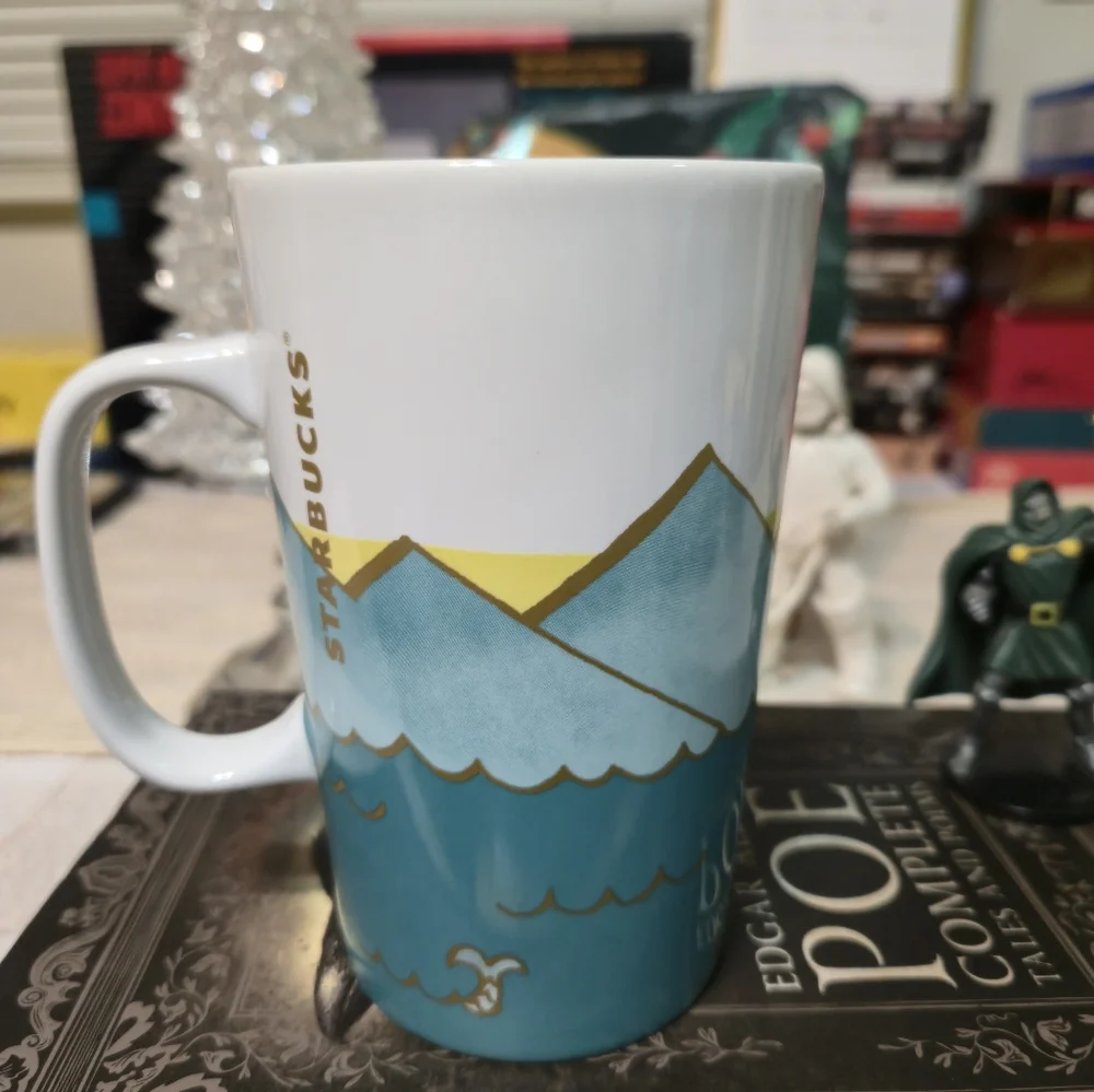 Starbucks 16 0z Mug 2015 Ferris Wheel Lighthouse Thailand Rare Tall Coffee Cup